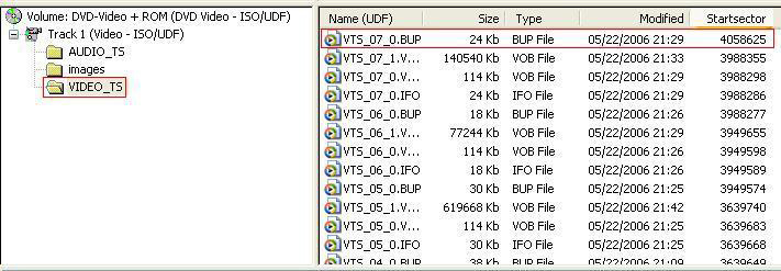 Start Sector for Last File in ROM