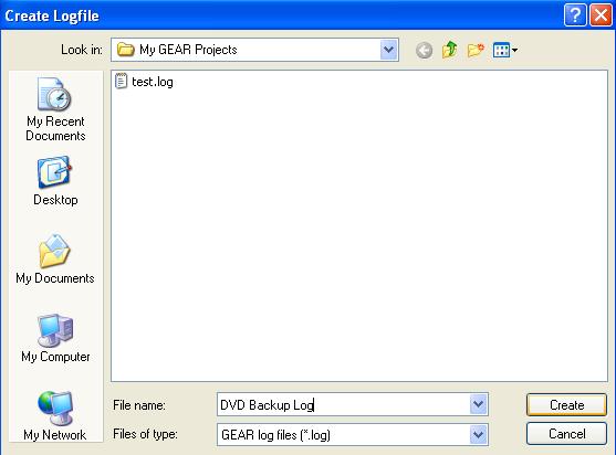 Create log file